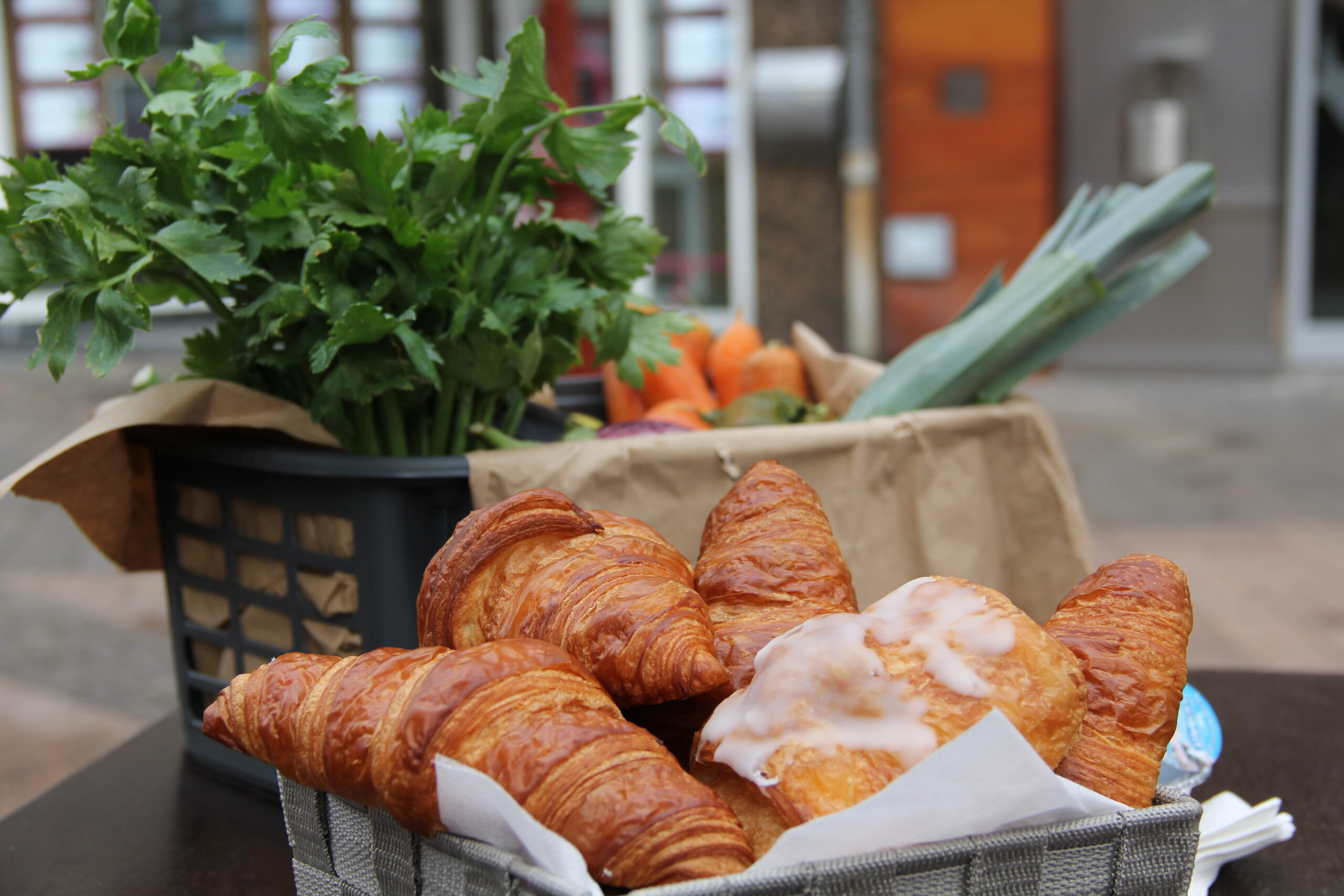 Croissants servis lors de la rentrée des marchés